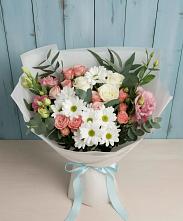 Букет цветов из:  Розы, Лизиантусы и Хризантемы #REPLACE_PRED# Полтавской