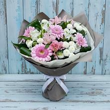 Букет цветов из:  Герберы, Альстромерии и Хризантемы в Полтавской