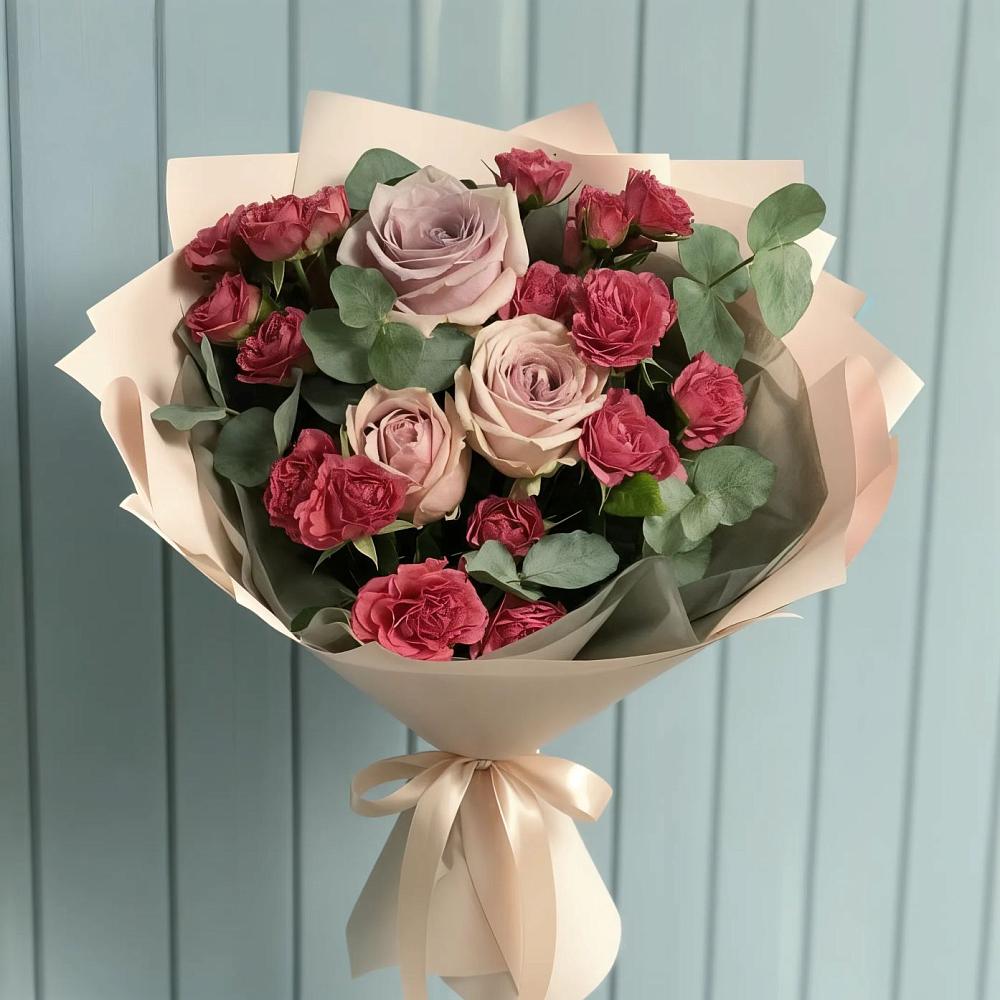 Букет цветов из: Гвоздики и Розы в Полтавской