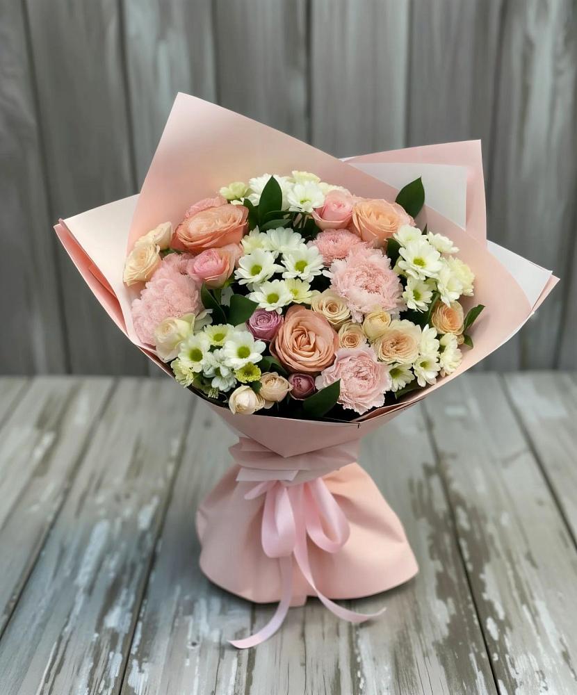 Букет цветов из: Гвоздики, Розы и Хризантемы в Полтавской