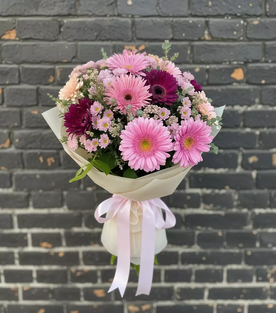 Букет цветов из: Герберы и Хризантемы в Полтавской