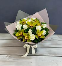 Букет цветов из:  Орхидеи и Розы в Полтавской