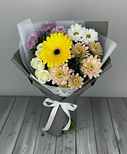 Букет цветов из:  Розы, Герберы и Хризантемы #REPLACE_PRED# Полтавской