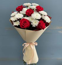 Букет цветов из:  Розы и Хризантемы #REPLACE_PRED# Полтавской