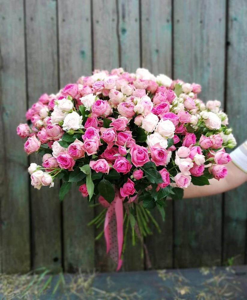 Букет Розовые кустовые розы Натали и Лав Лидия в Полтавской