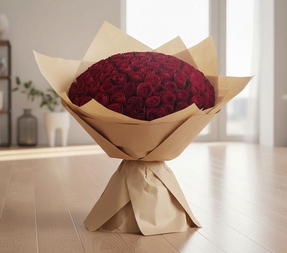 Букет 101 Красная роза в Полтавской