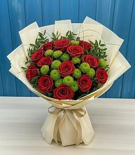 Букет цветов из:  Розы и Хризантемы в Полтавской