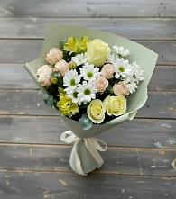 Букет цветов из:  Альстромерии, Розы и Хризантемы в Полтавской